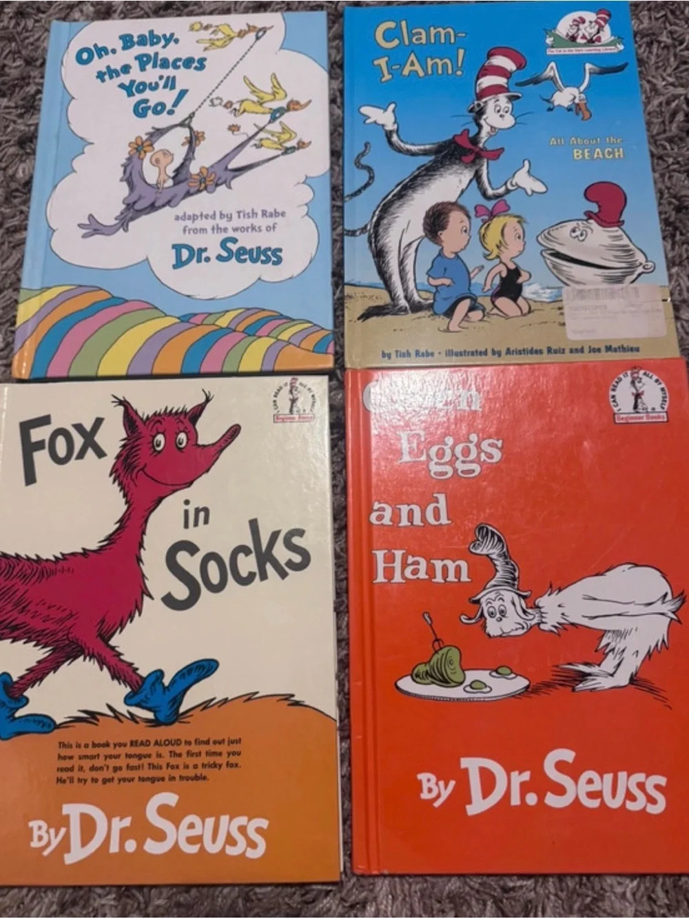 Dr. Seuss Board Book Lot - Blue, Orange, Red, Cream